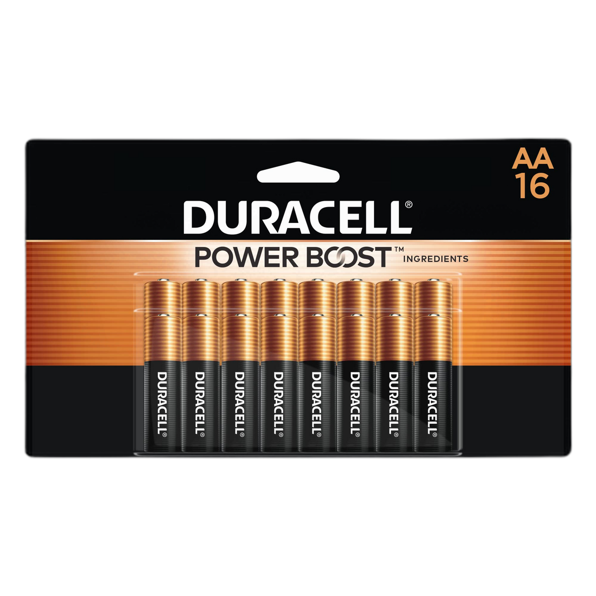 Duracell Coppertop AA Batteries with Power Boost Ingredients, 16 Count (Pack of 1), Double A Battery with Long-lasting Power, Alkaline AA Battery for Household and Office Devices