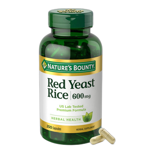 Nature's Bounty Red Yeast Rice, Herbal Supplement, 600mg, 250 Capsules