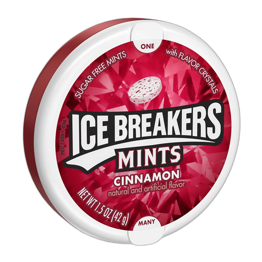 ICE BREAKERS Sugar Free Mints, Cinnamon, 1.5 Ounce (Pack of 16)