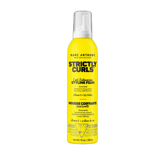 Marc Anthony Curl Enhancing Styling Foam, Extra Hold, Strictly Curls - Vitamin E & Silk Proteins Transforms Frizzy Hair to Full, Shiny, Defined Curls - Sulfate-Free Anti-Frizz Styling Mousse Product