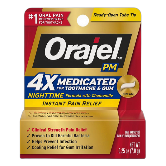Orajel Maximum Strength Nighttime Toothache Pain Relief Cream - 0.25 Oz