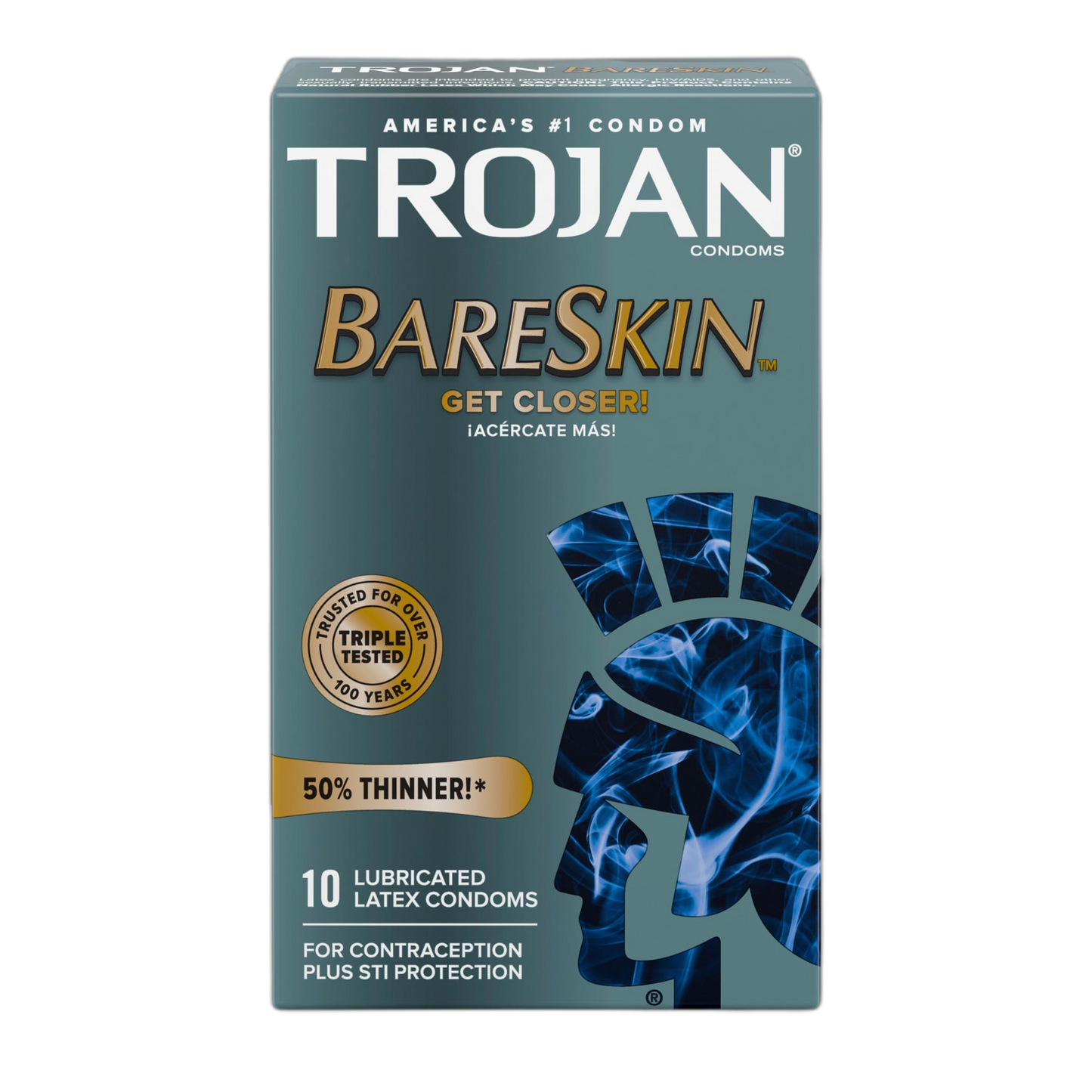 Trojan Bareskin Premium Thin Lubricated Condoms - 10 Count