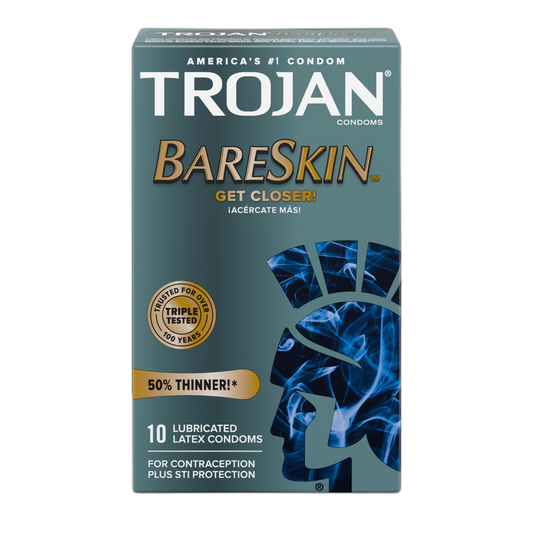 Trojan Bareskin Premium Thin Lubricated Condoms - 10 Count