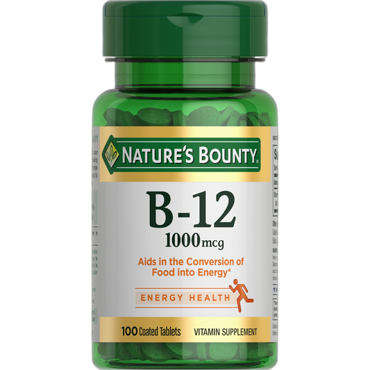 Vitamin B12 by Nature's Bounty, Vitamin Supplement, Supports Energy Metabolism and Nervous System Health, 1000mcg, 100 Tablets