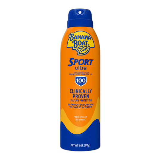 Banana Boat Sport Ultra SPF 100 Sunscreen Spray, 6oz | Sport Sunscreen Spray SPF 100, Banana Boat Sunscreen SPF 100 Spray, High SPF Sunscreen, Water Resistant Sunscreen, 6oz