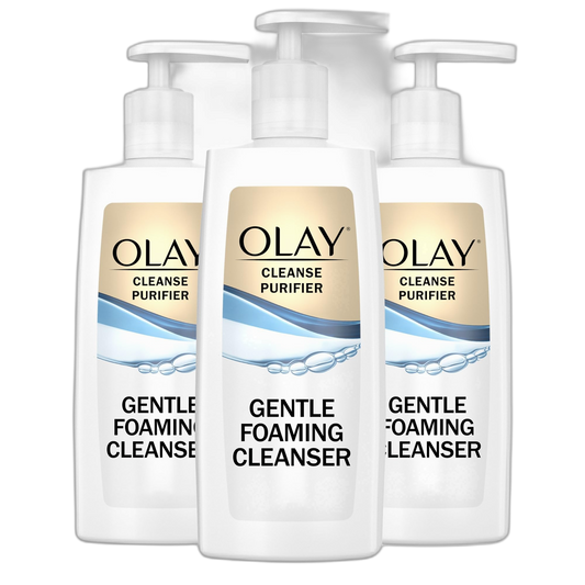 Olay Cleanse Gentle Foaming Face Cleanser for Sensitive Skin, Fragrance Free, 6.7 Fl Oz (Pack of 3)