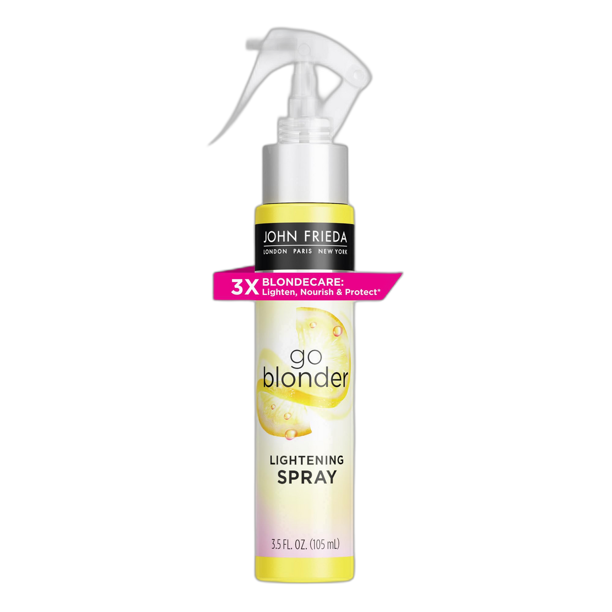 John Frieda Go Blonder Lightening Spray, Controlled Hair Lightener to Gradually Lighten Hair, with Citrus and Chamomile BlondMend Technology, 3.5 Oz