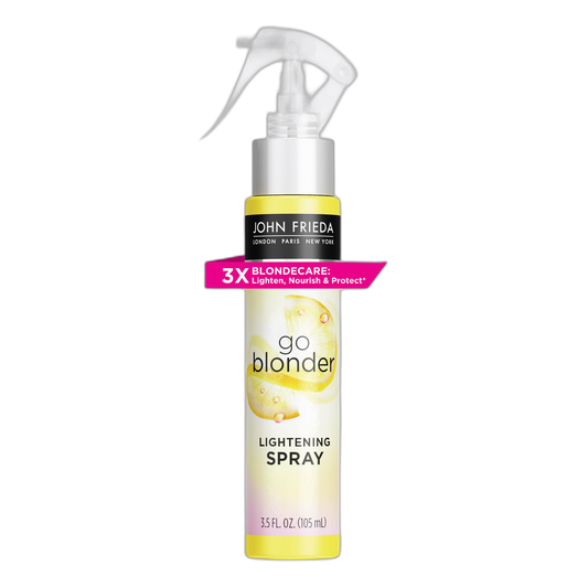John Frieda Go Blonder Lightening Spray, Controlled Hair Lightener to Gradually Lighten Hair, with Citrus and Chamomile BlondMend Technology, 3.5 Oz