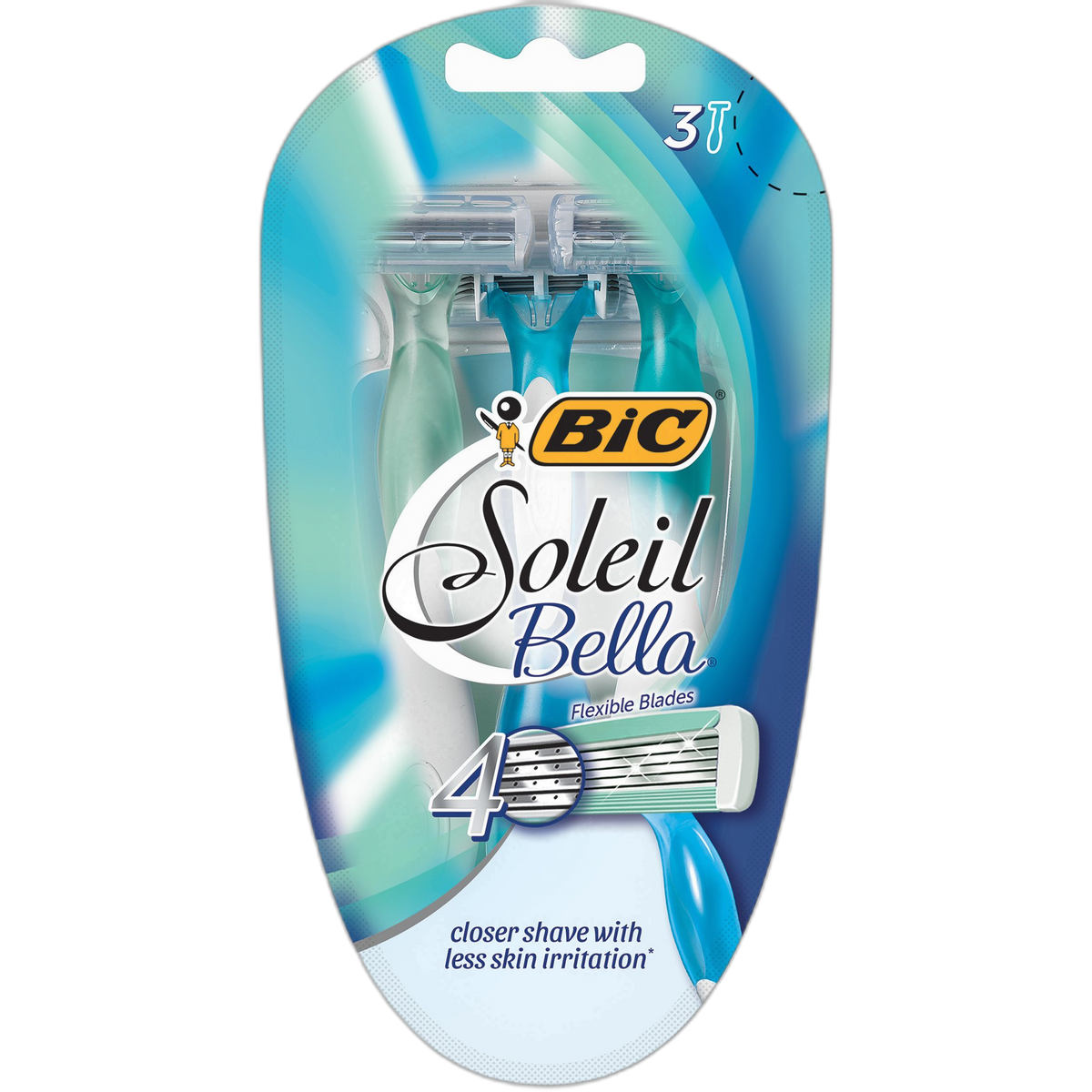 Bic Soleil Bella 4 Blade Disposable Razor for Women 3 Count
