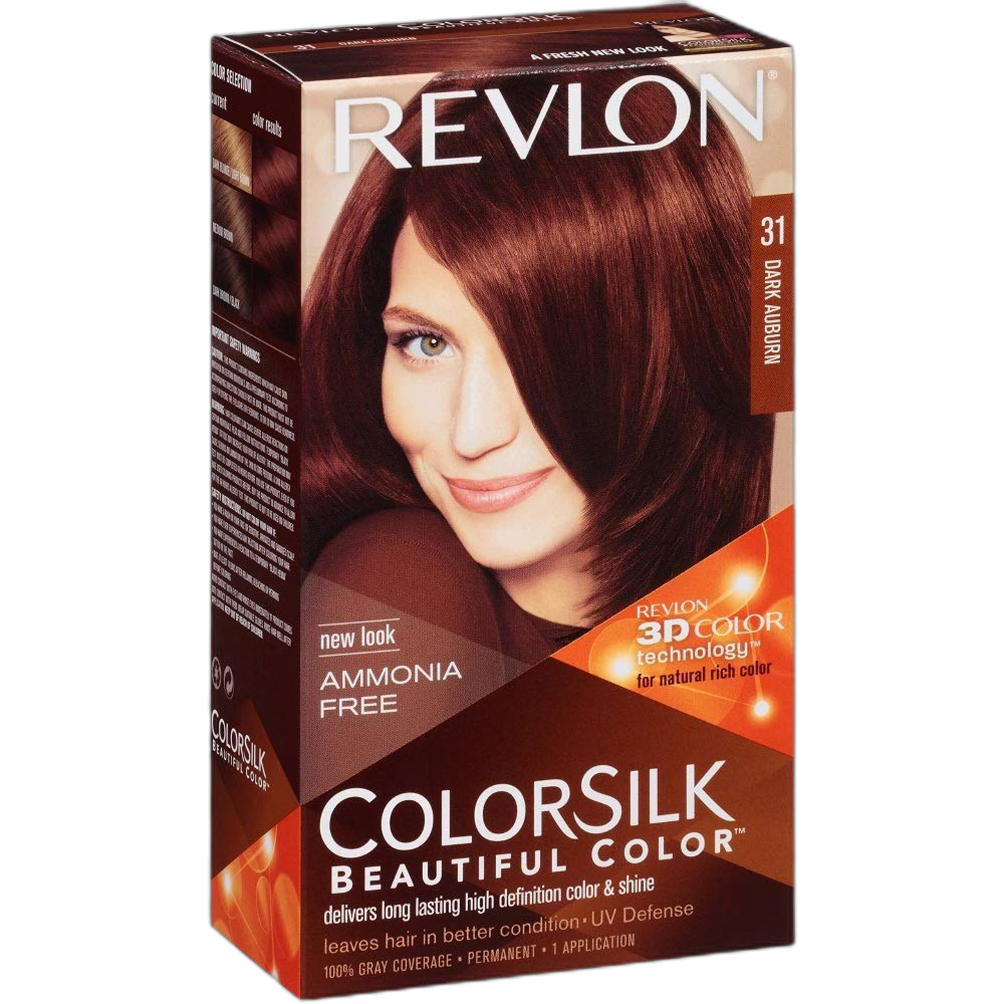 Revlon ColorSilk Hair Color, [31] Dark Auburn 1 ea (Pack of 6)