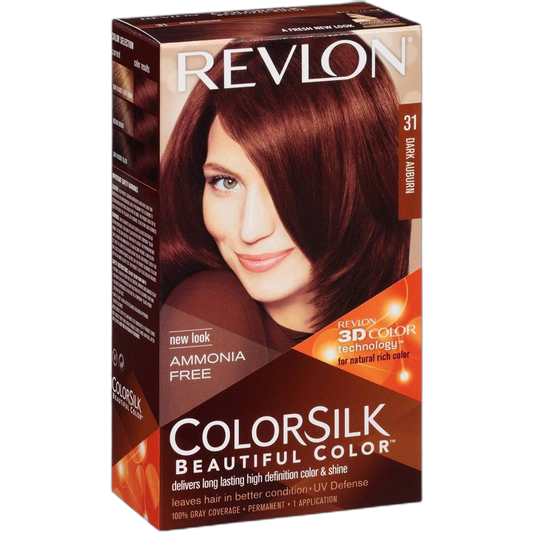 Revlon ColorSilk Hair Color, [31] Dark Auburn 1 ea (Pack of 6)