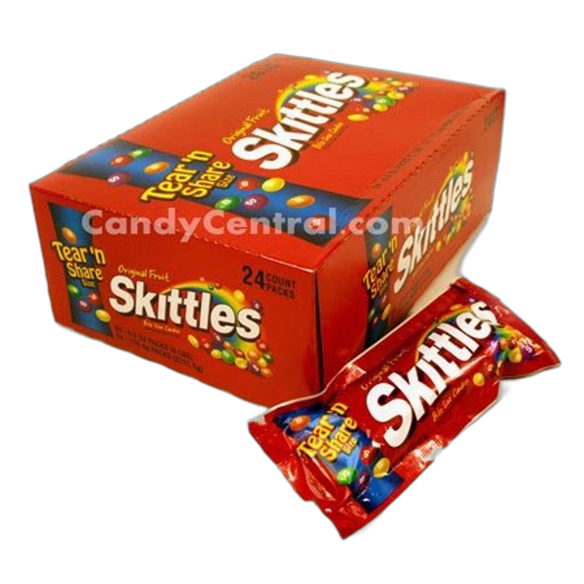 Skittles Original Tear n' Share Candy, 4-Ounce Packages (Pack of 24)