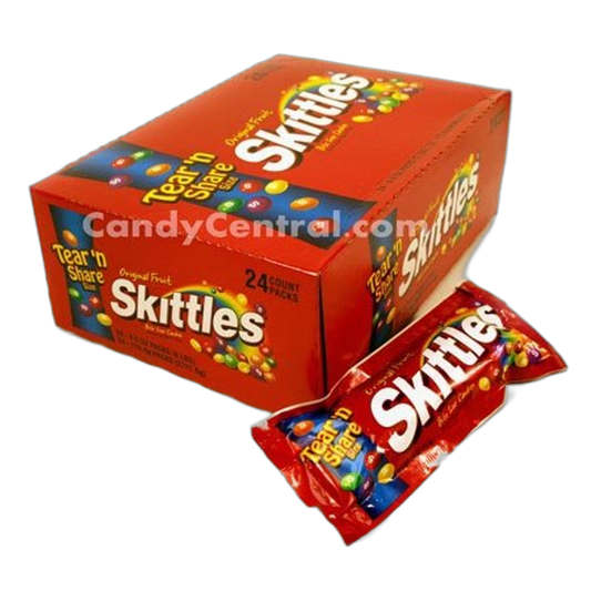 Skittles Original Tear n' Share Candy, 4-Ounce Packages (Pack of 24)