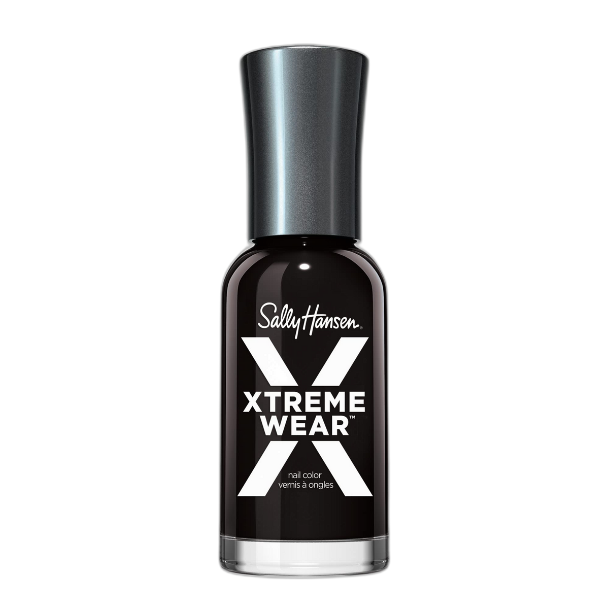 Sally Hansen Xtreme Wear Nail Polish, Streak-Free, Shiny Finish, Long-Lasting Nail Color, Black Out, 0.40 fl oz
