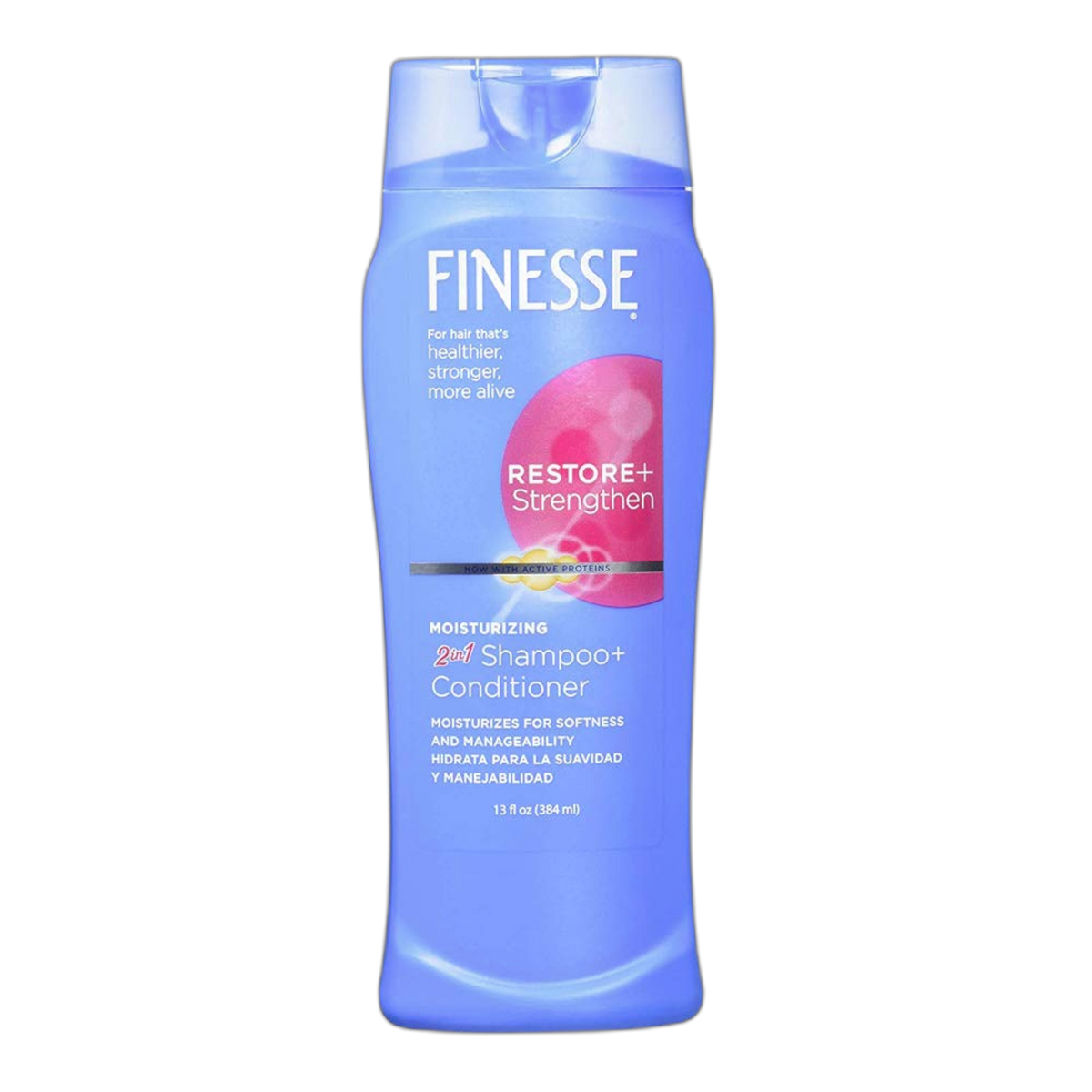 Finesse Restore+Strengthen Moisturizing 2 in 1 Shampoo and Conditioner - 13 Ounces Each (Pack of 6)