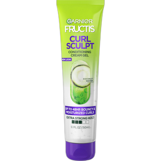 Garnier Fructis Style Curl Sculpt Conditioning Cream Gel for Bounce & Moisture, 5.1 Fl Oz, 1 Count (Packaging May Vary)