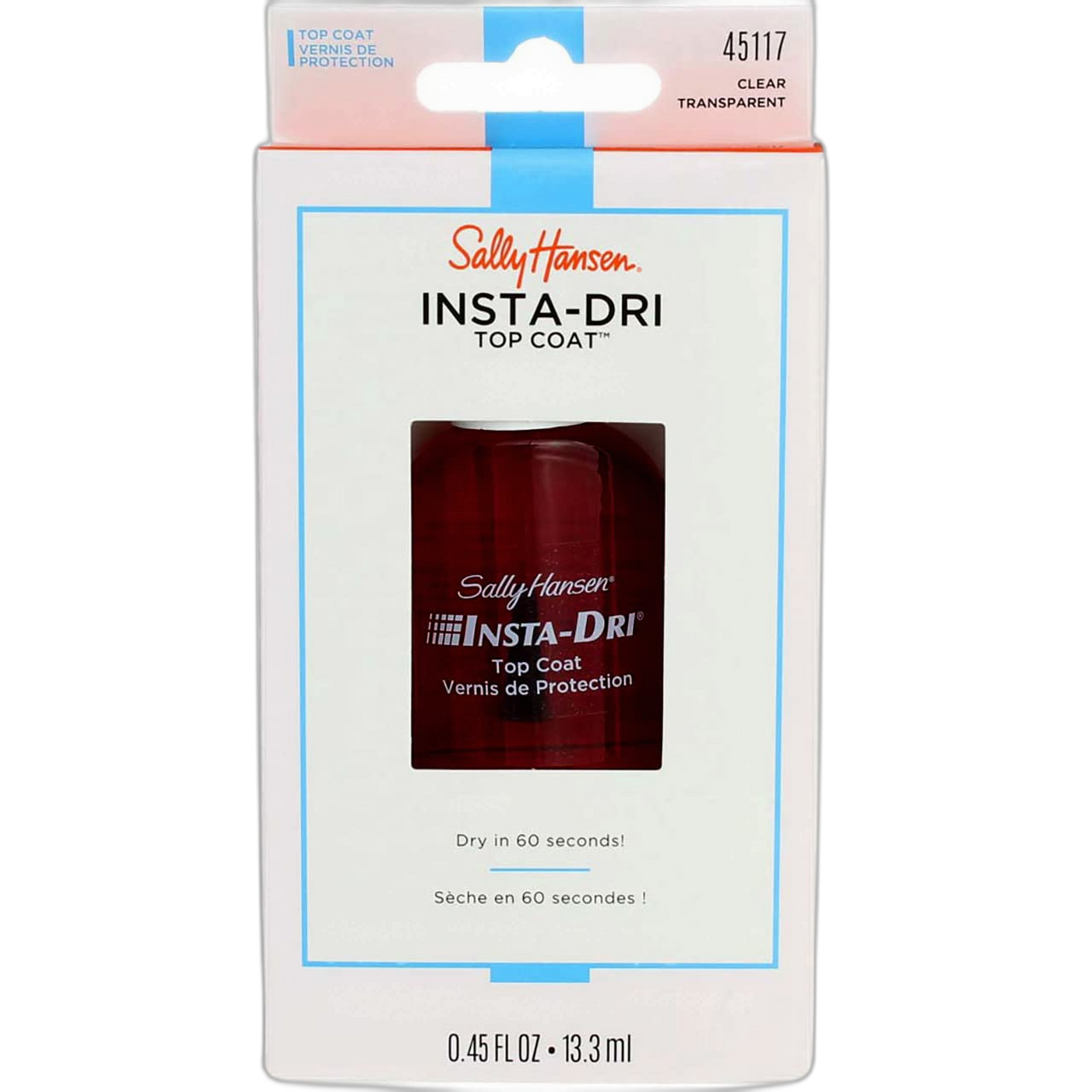 Sally Hansen Insta-Dri Topcoat Clear 0.45 Ounce (13.3ml)