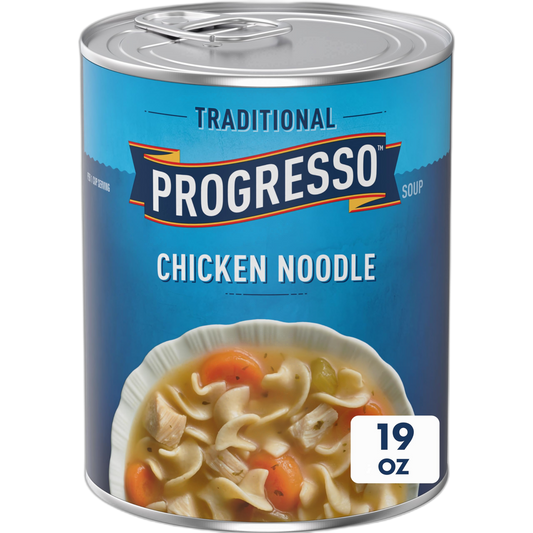 Progresso Soup, Traditional, Chicken Noodle Soup, 19 oz Cans (Pack of 6)