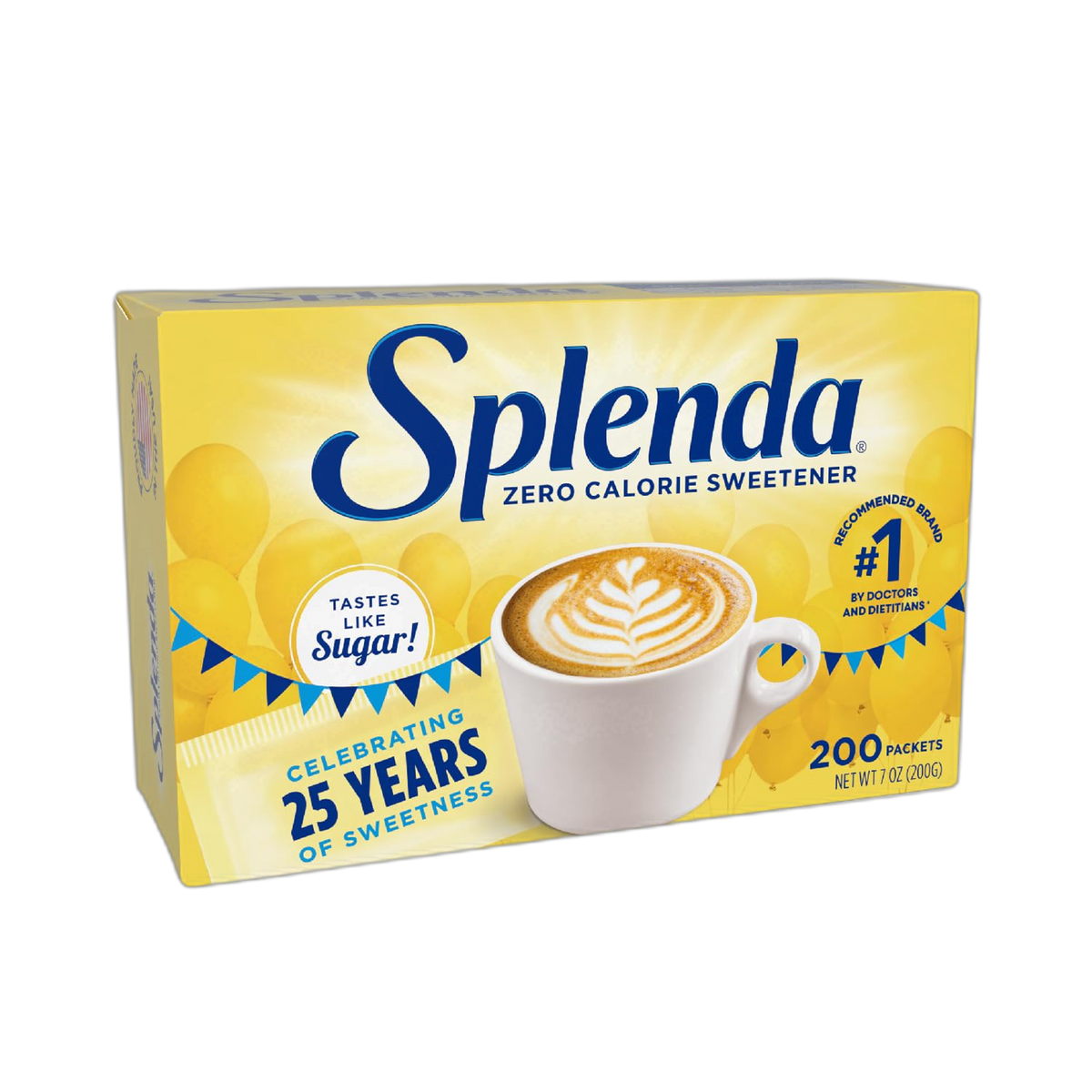 SPLENDA Zero Calorie Sweetener, 200 Count Packets
