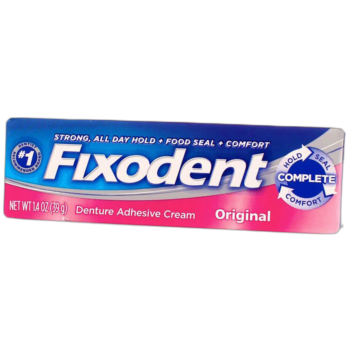 Fixodent Denture Adhesive Cream Original 1.4 Ounce (41ml) (6 Pack)