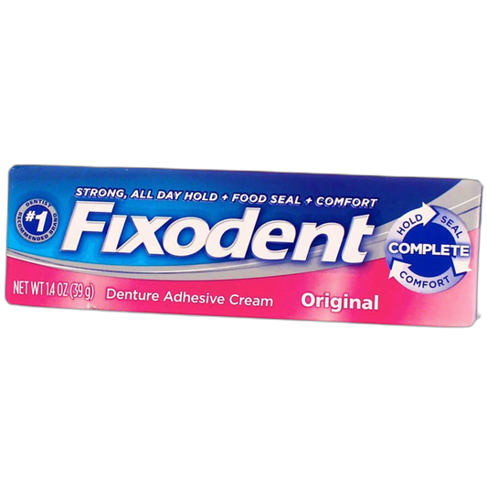 Fixodent Denture Adhesive Cream Original 1.4 Ounce (41ml) (6 Pack)