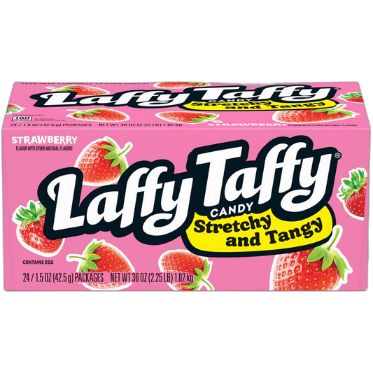 Laffy Taffy Stretchy & Tangy Strawberry, 1.5 Ounce - 24 Count (Pack of 1) (12124993)