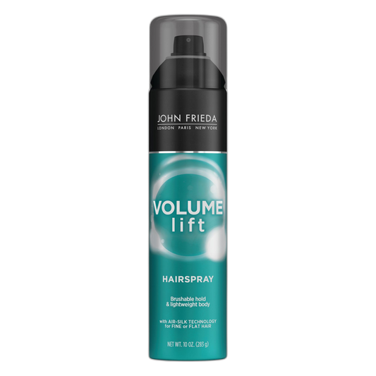 John Frieda Volume Lift Hairspray, Volumizing Hairspray with Air-Silk Technology for Fine or Flat Hair, Adds Body, Long-Lasting Hold, and Fullness for Fine, Thin Hair, 10 Oz