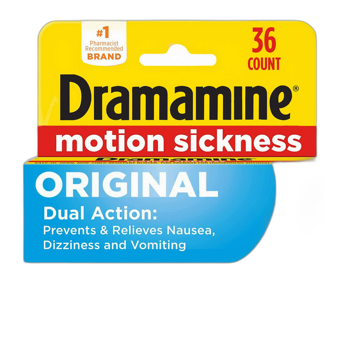Dramamine Original, Motion Sickness Relief, 36 Count
