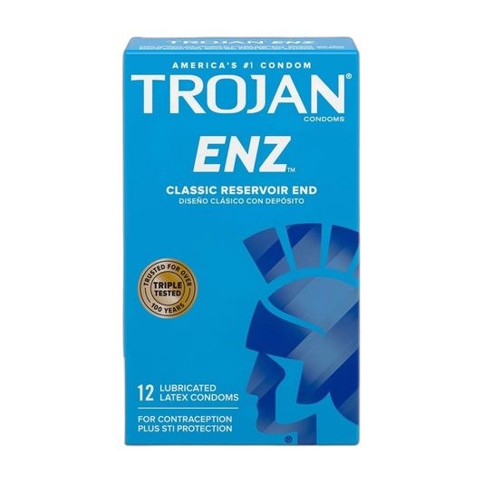 Trojan-Enz Lubricated Latex Condoms-12 ct (Quantity of 3)