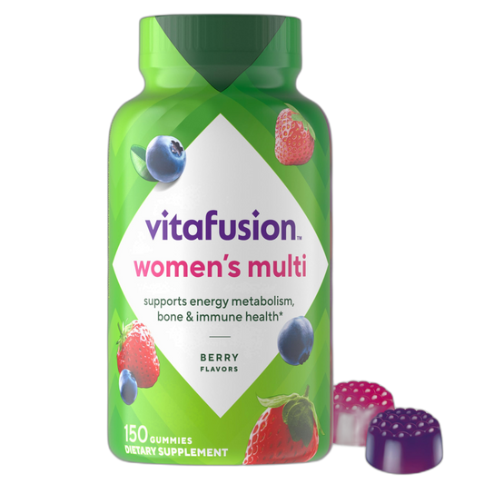 Vitafusion Womens Multivitamin Gummies, Berry Flavored Daily Vitamins for Women with Vitamins A, C, D, E, B-6 and B-12, 150 Count, 75 Day Supply, 150 Count
