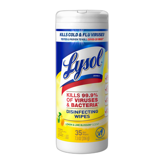Lysol Disinfectant Wipes, For Disinfecting, Deodorizing, and Cleaning, Lemon & Lime Blossom, 35ct