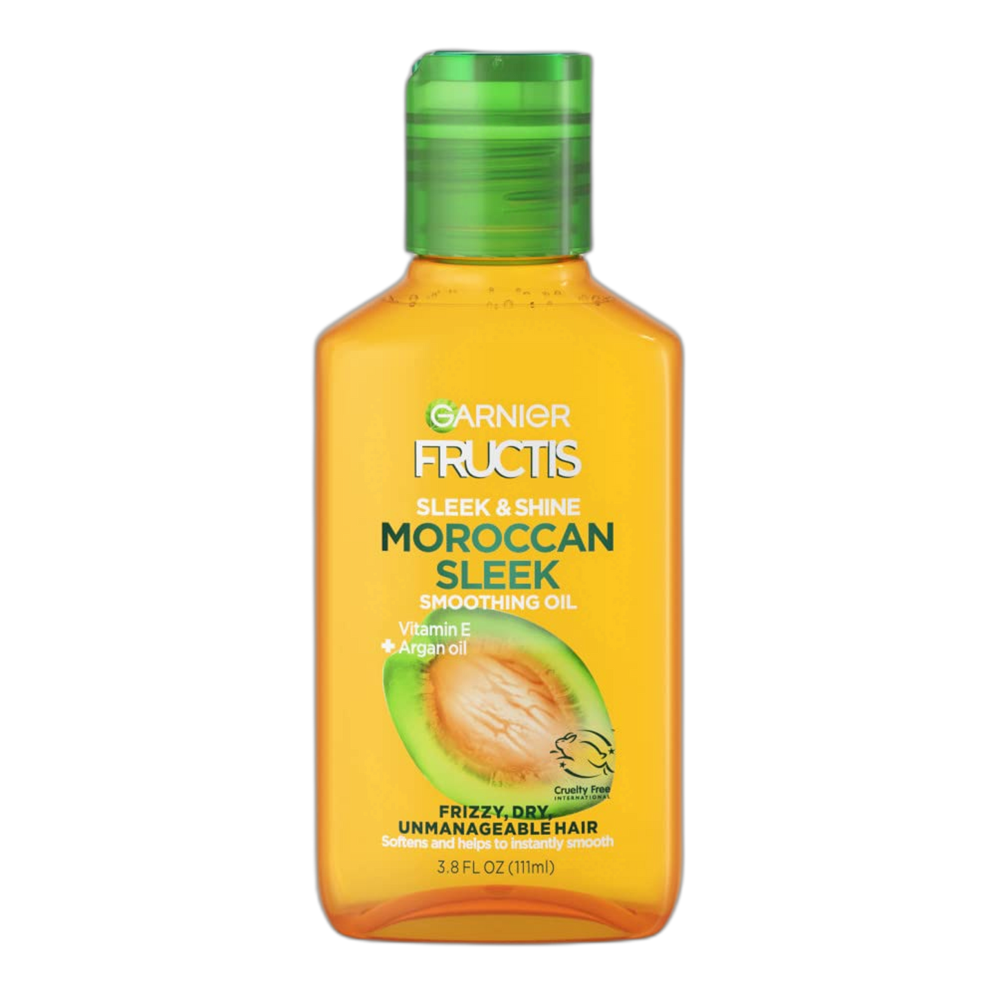 Garnier Fructis Sleek & Shine Moroccan Sleek Smoothing Oil for Frizzy, Dry Hair, Argan Oil, 3.75 Fl Oz, 1 Count (Packaging May Vary)