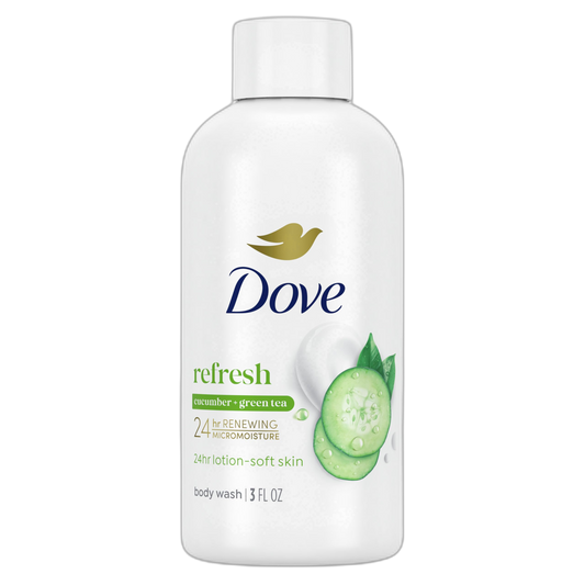 Dove Body Wash Refreshing Cucumber and Green Tea Refreshes Skin Cleanser That Effectively Washes Away Bacteria While Nourishing Your Skin 3 oz