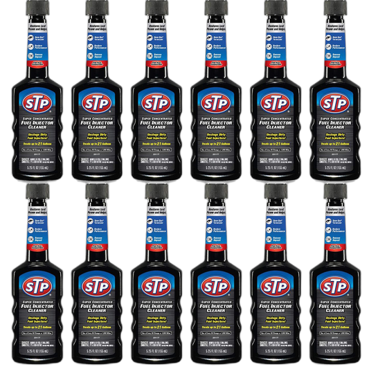 STP Fuel Injector Cleaner, Super Concentrated, Bottles, 5.25 Fl Oz, Pack of 12