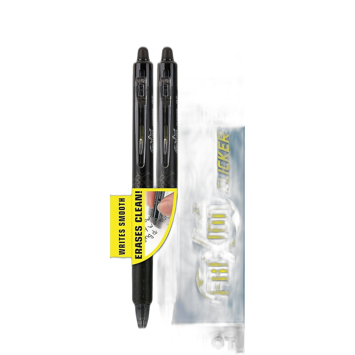PILOT FriXion Clicker Erasable, Refillable & Retractable Gel Ink Pens, Fine Point, Black Ink, 2-Pack (31460)
