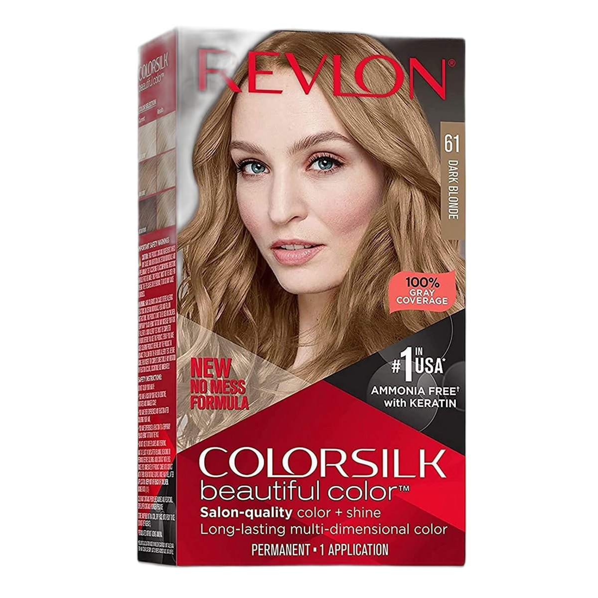 Revlon ColorSilk Beautiful Color, Dark Blonde [61], 1 Count