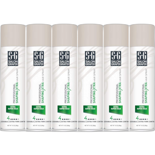 Salon Grafix Profession Shaping Hairspray, Extra Super Hold 4, 10 Oz (Pack of 6)