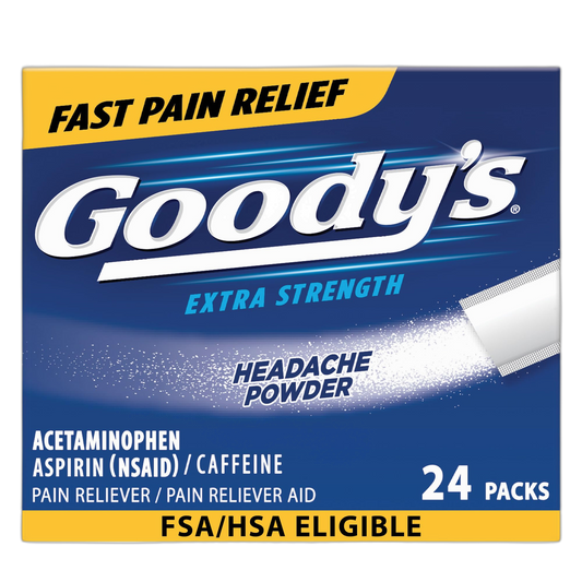 Goody’s Extra Strength Headache Powder, Headache Relief with Acetaminophen and Aspirin, Dissolve Packs, 24 Count