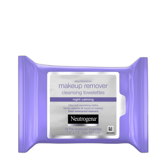 Neutrogena Makeup Remover Cleansing Towelettes Night Calming, 25 Count, 3pk