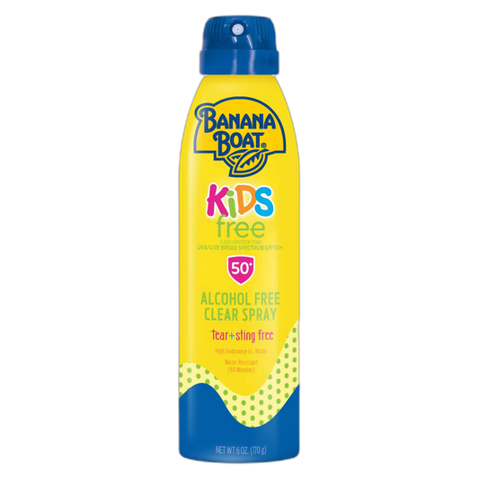 Banana Boat Kids Sport Sunscreen Spray SPF 50, 6oz | Kids Sunscreen Spray, Kids Sunblock Spray, Oxybenzone Free Sunscreen for Kids, Alcohol Free Sunscreen, Spray Sunscreen SPF 50, 6oz