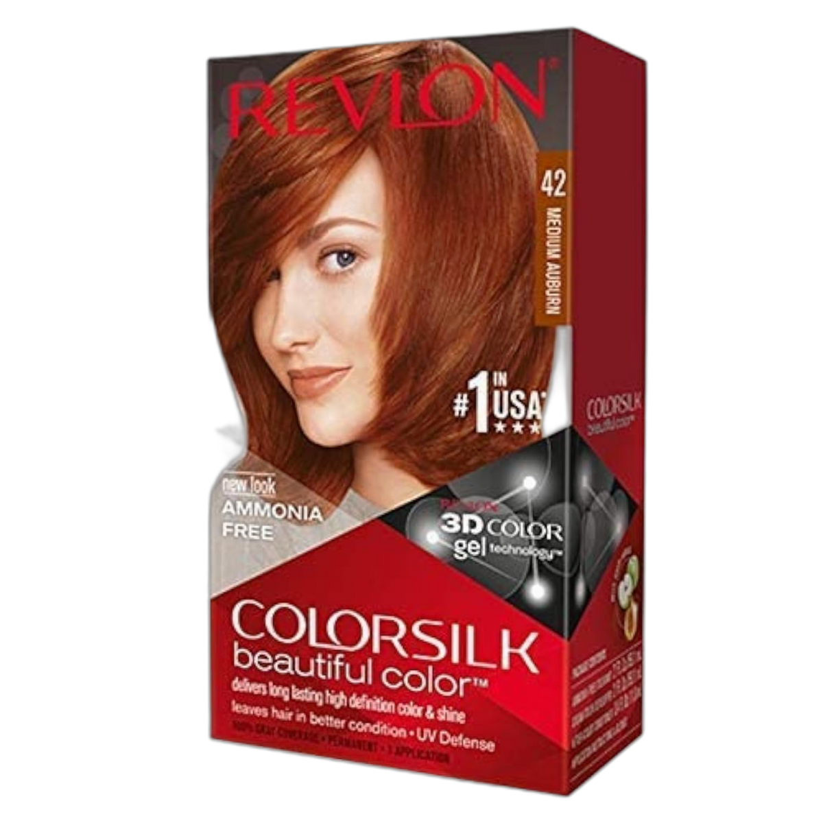 Revlon ColorSilk Hair Color, 42 Medium Auburn 1 ea (Pack of 6)
