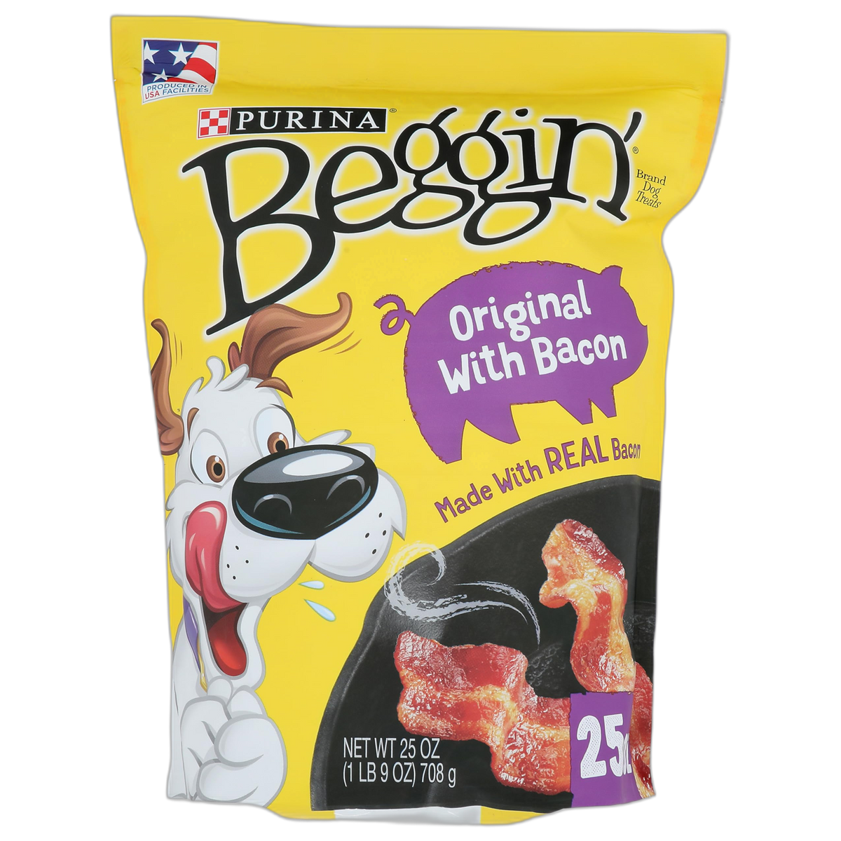 Beggin' Strips Dog Treats, Original with Bacon, 25 Oz Pouch