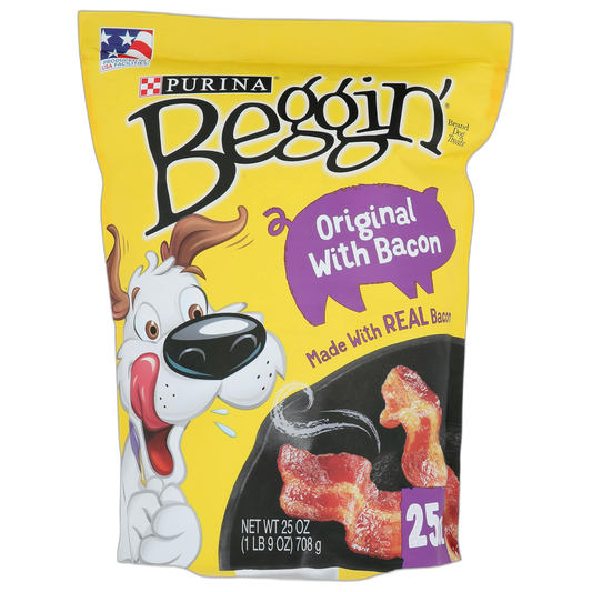 Beggin' Strips Dog Treats, Original with Bacon, 25 Oz Pouch