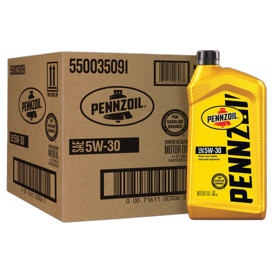 Pennzoil Motor Oil 5W-30 Motor Oil, 1 Quart (6 Pack)