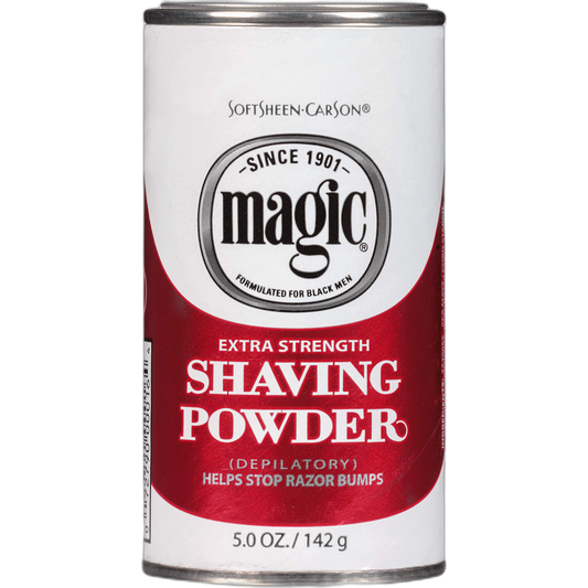 SoftSheen-Carson Magic Razorless Shaving for Men, Magic Extra Strength Shaving Powder, for Coarse Textured Beards, formulated for Black Men, Depilatory, Helps Stop Razor Bumps, 5 oz