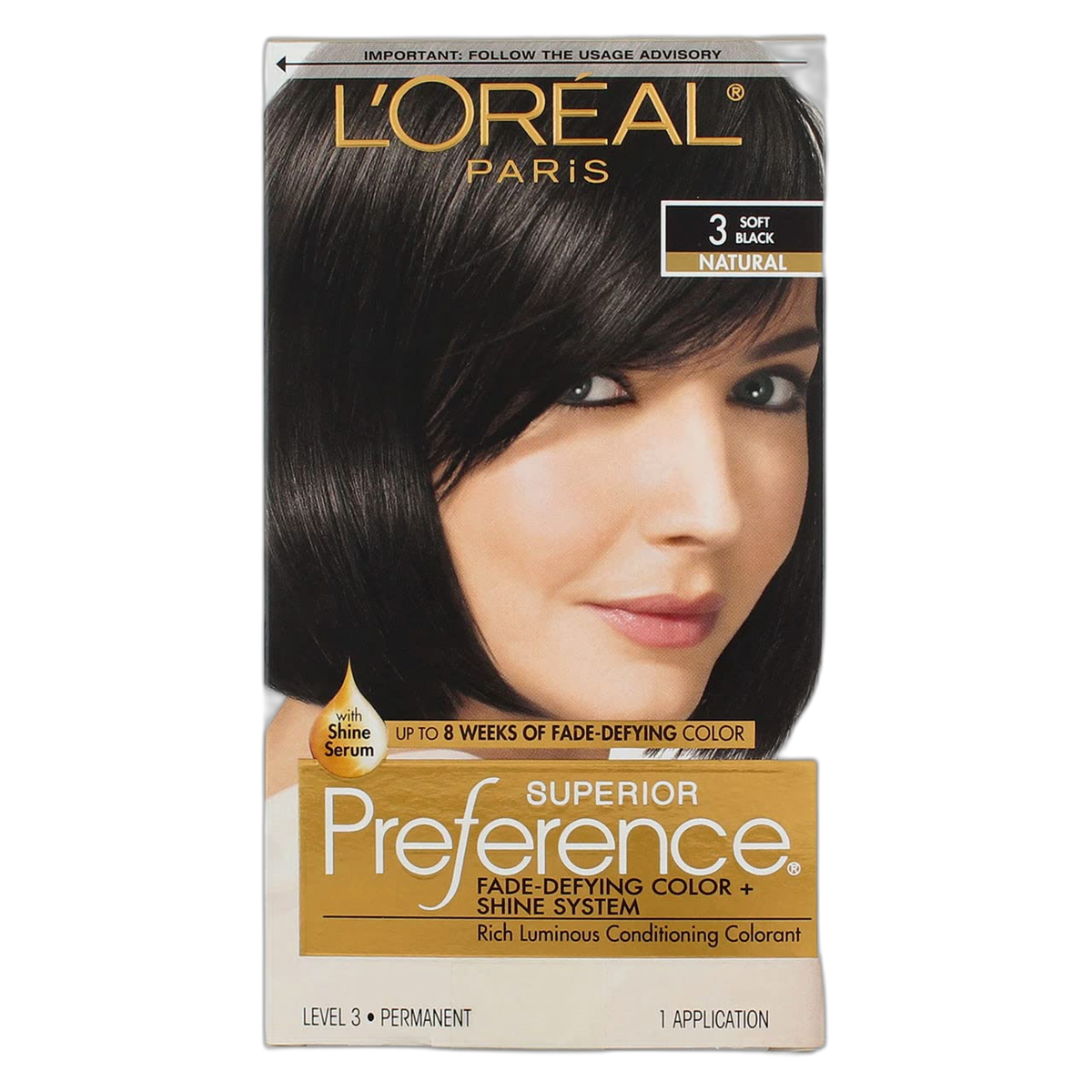 L’Oreal ParisSuperior Preference - 3 Soft Black (Natural) 1 Each (Pack of 2)