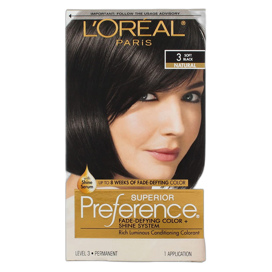 L’Oreal ParisSuperior Preference - 3 Soft Black (Natural) 1 Each (Pack of 2)