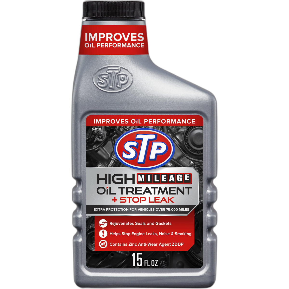 STP High Mileage Oil Treatment + Stop Leak - 15 FL OZ