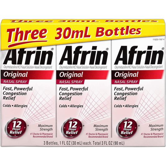 Afrin Original Nasal Spray, 3 Pack, 1 Fl Oz per Pack