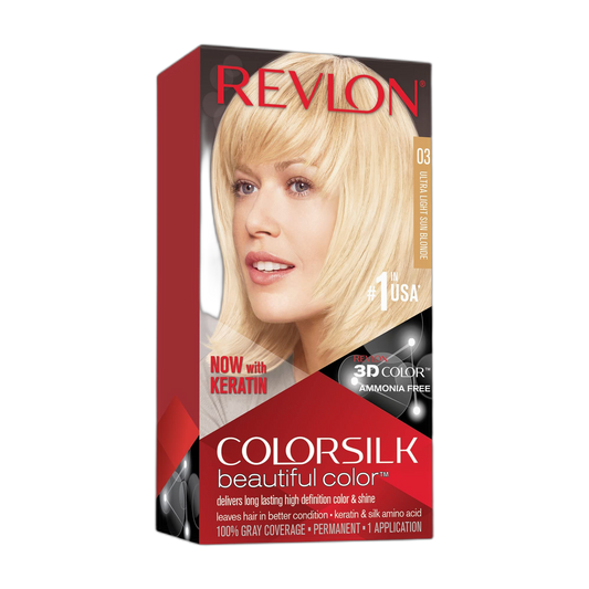 Revlon ColorSilk Hair Color, 03 Ultra Light Sun Blonde 1 ea (Pack of 2)